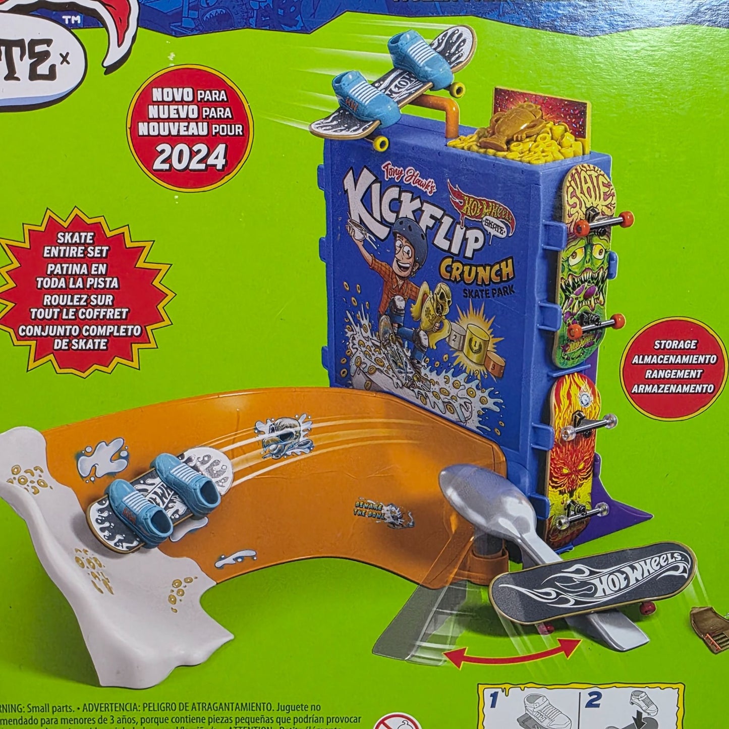 Hot Wheels Skate Tony Hawk Cereal Bowl Kickflip Crunch Skate Park Set Exclusive Board Shoes