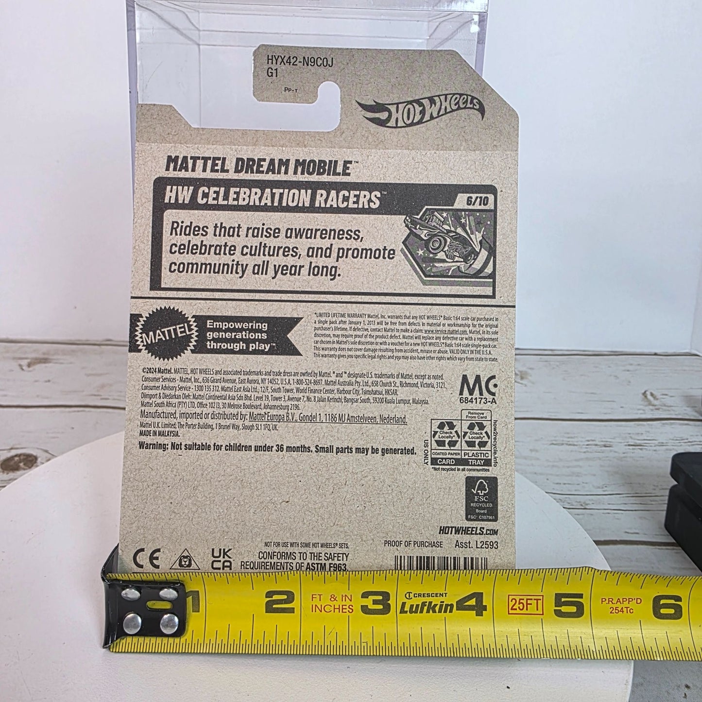 Hot Wheels Mattel Dream Mobile 80th Anniversary Edition Car Red Die-Cast Collectible Toy Model 167/250 6/10