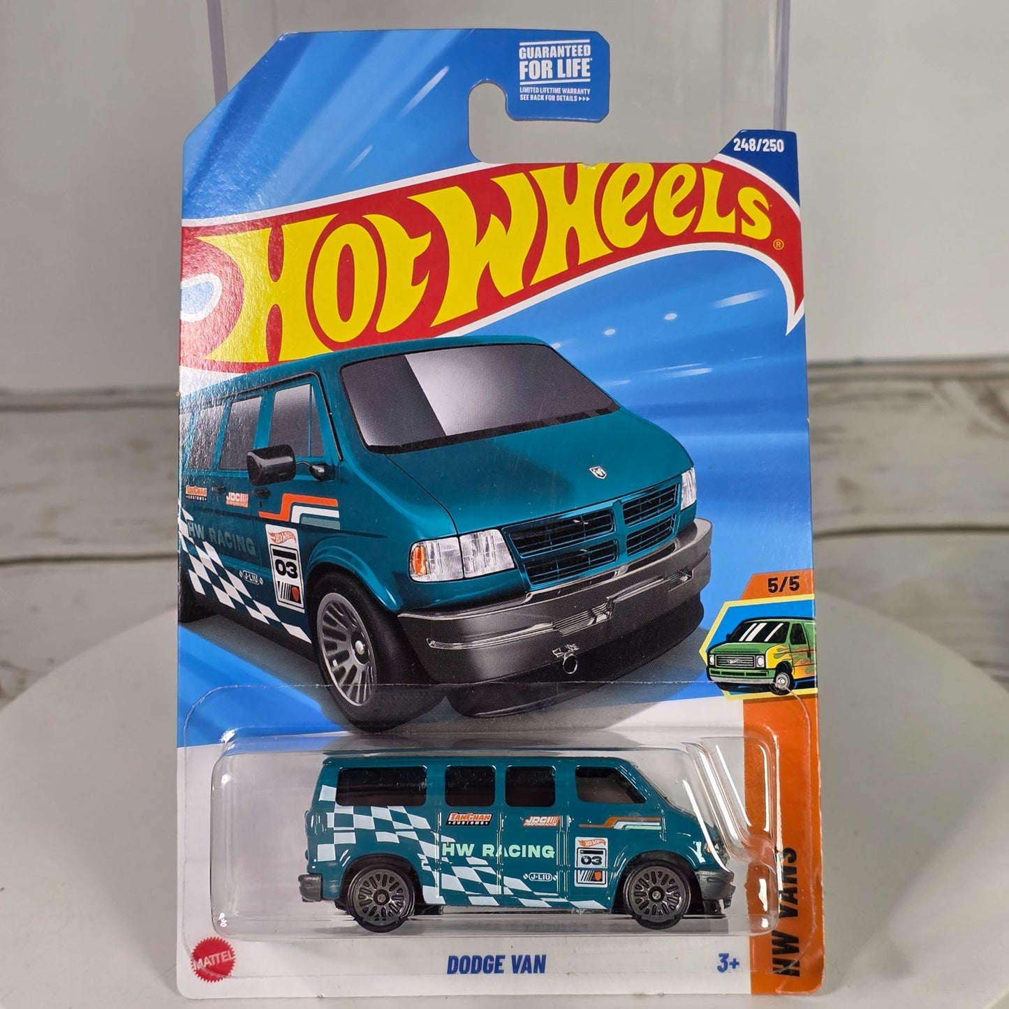 Hot Wheels Exclusive Dollar General Dodge Van HW Racing Die-Cast 1:64 Scale Collectible Toy Car