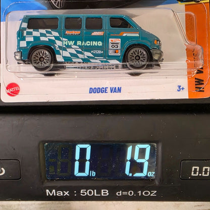 Hot Wheels Exclusive Dollar General Dodge Van HW Racing Die-Cast 1:64 Scale Collectible Toy Car