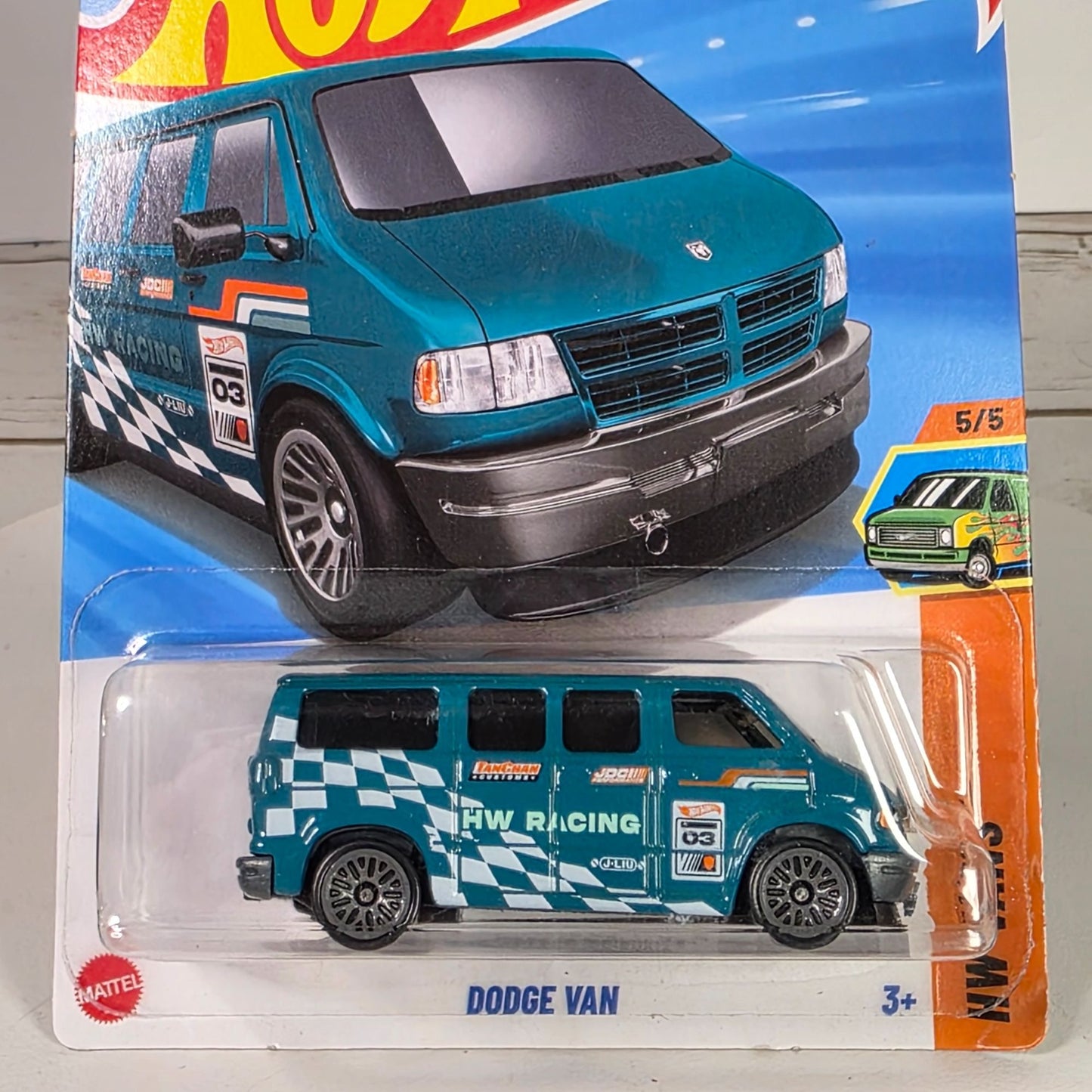 Hot Wheels Exclusive Dollar General Dodge Van HW Racing Die-Cast 1:64 Scale Collectible Toy Car