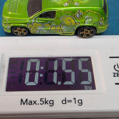 Vintage Hot Wheels Fandango 2001 Green w/ Graffiti Tampos Gold PR5 Wheels