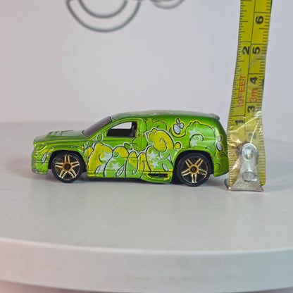 Vintage Hot Wheels Fandango 2001 Green w/ Graffiti Tampos Gold PR5 Wheels
