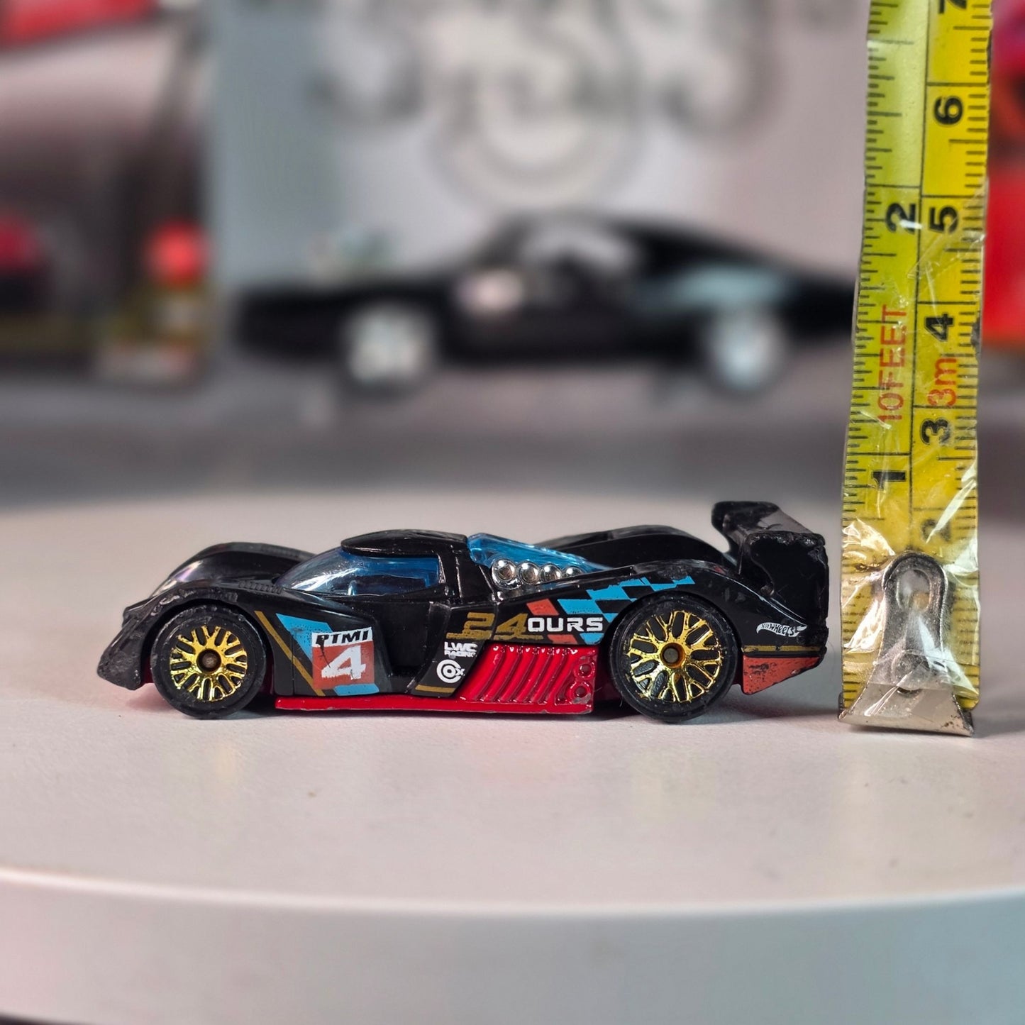 Hot Wheels 24 Ours Black Orange NEOM Le Mans Racer Loose Indonesia 2010