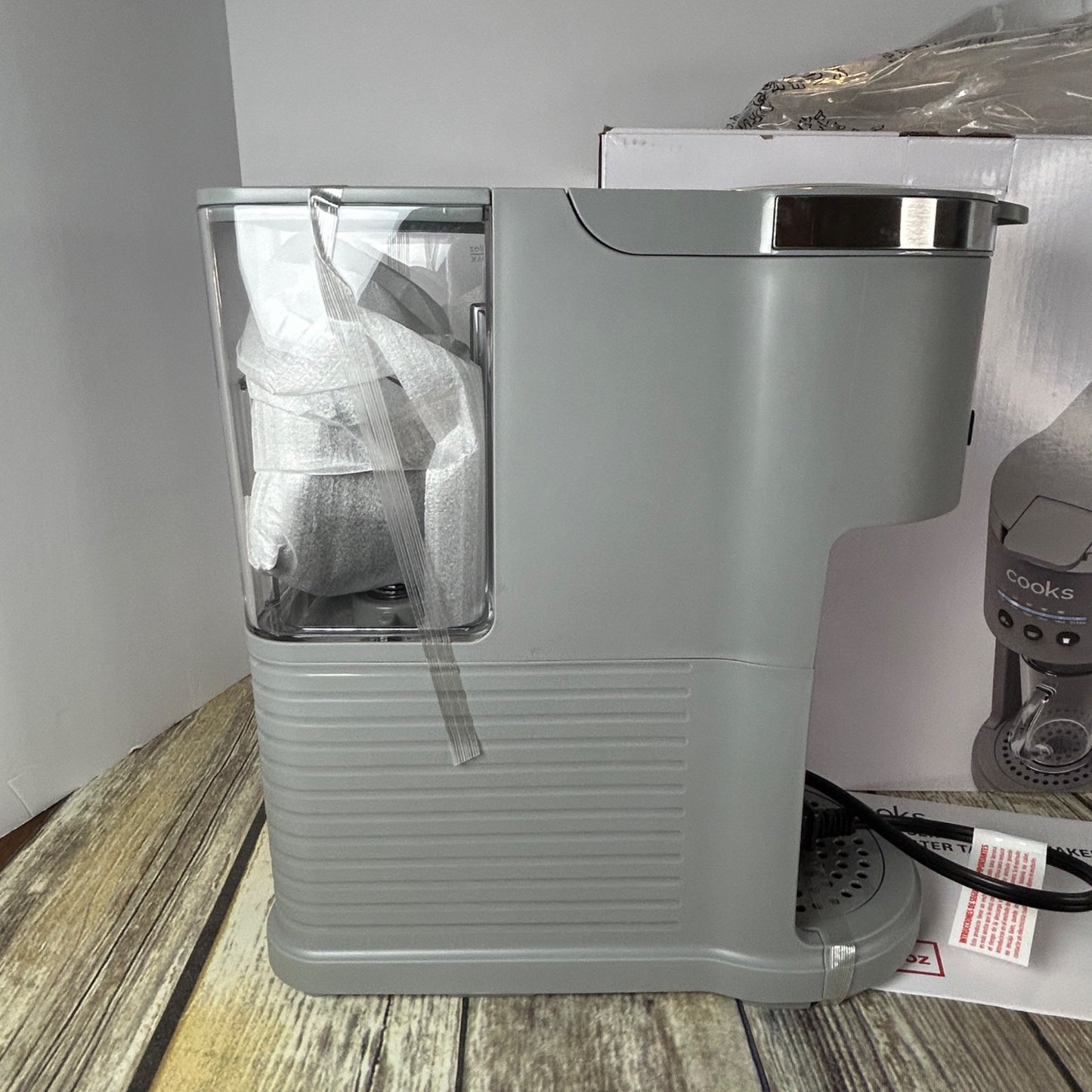 Cooks Single Serve Coffee Maker With Water Tank Gray Matte