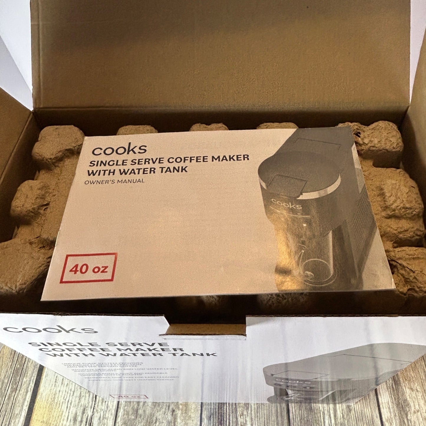 Cooks Single Serve Coffee Maker With Water Tank Gray Matte