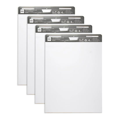 Office Depot Self-Stick Easel Pads 25" X 30" Bleed Resistant 30 Sheets Each 4-Pack