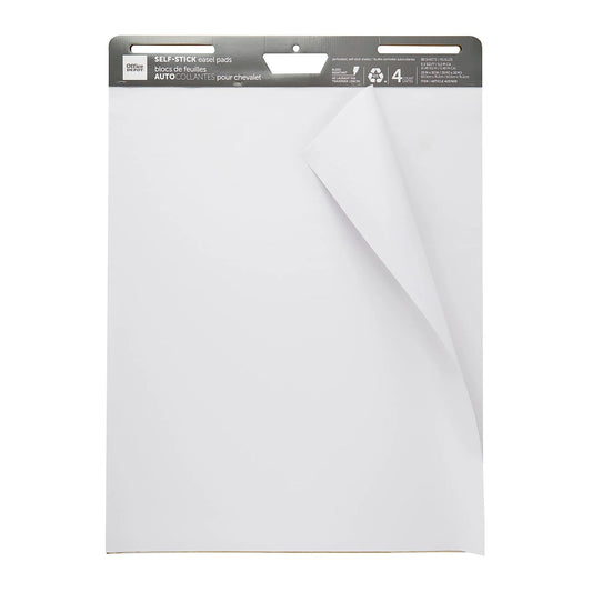 Office Depot Self-Stick Easel Pads 25" X 30" Bleed Resistant 30 Sheets Each 4-Pack