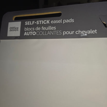 Office Depot Self-Stick Easel Pads 25" X 30" Bleed Resistant 30 Sheets Each 4-Pack