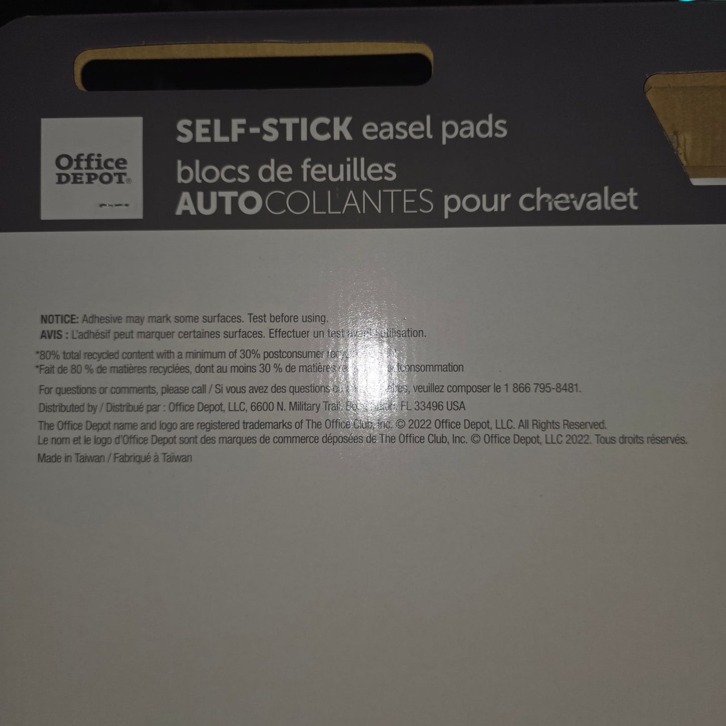 Office Depot Self-Stick Easel Pads 25" X 30" Bleed Resistant 30 Sheets Each 4-Pack