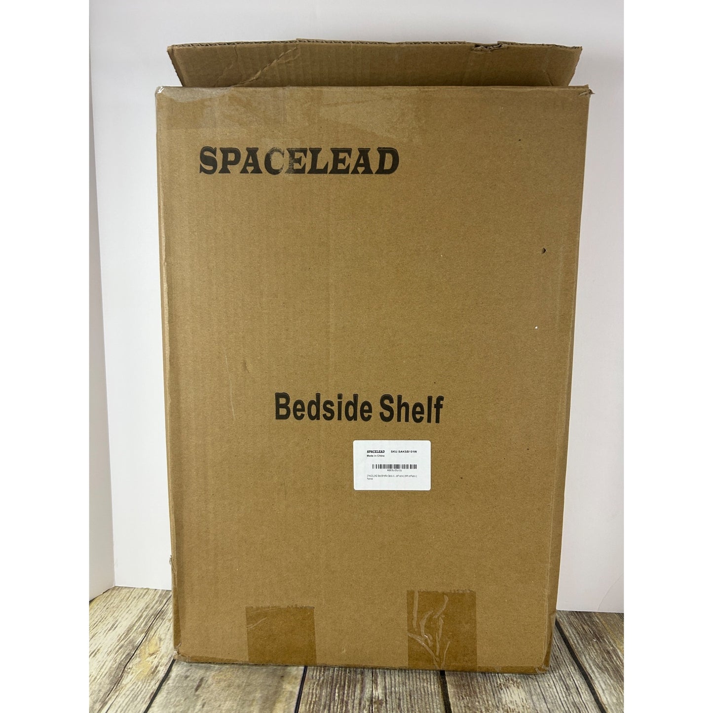 Spacelead Bedside Shelf For Bed & Top Bunk - Clip On Nightstand Snack Organizer & Floating Bed Side Table Tray In White Plastic