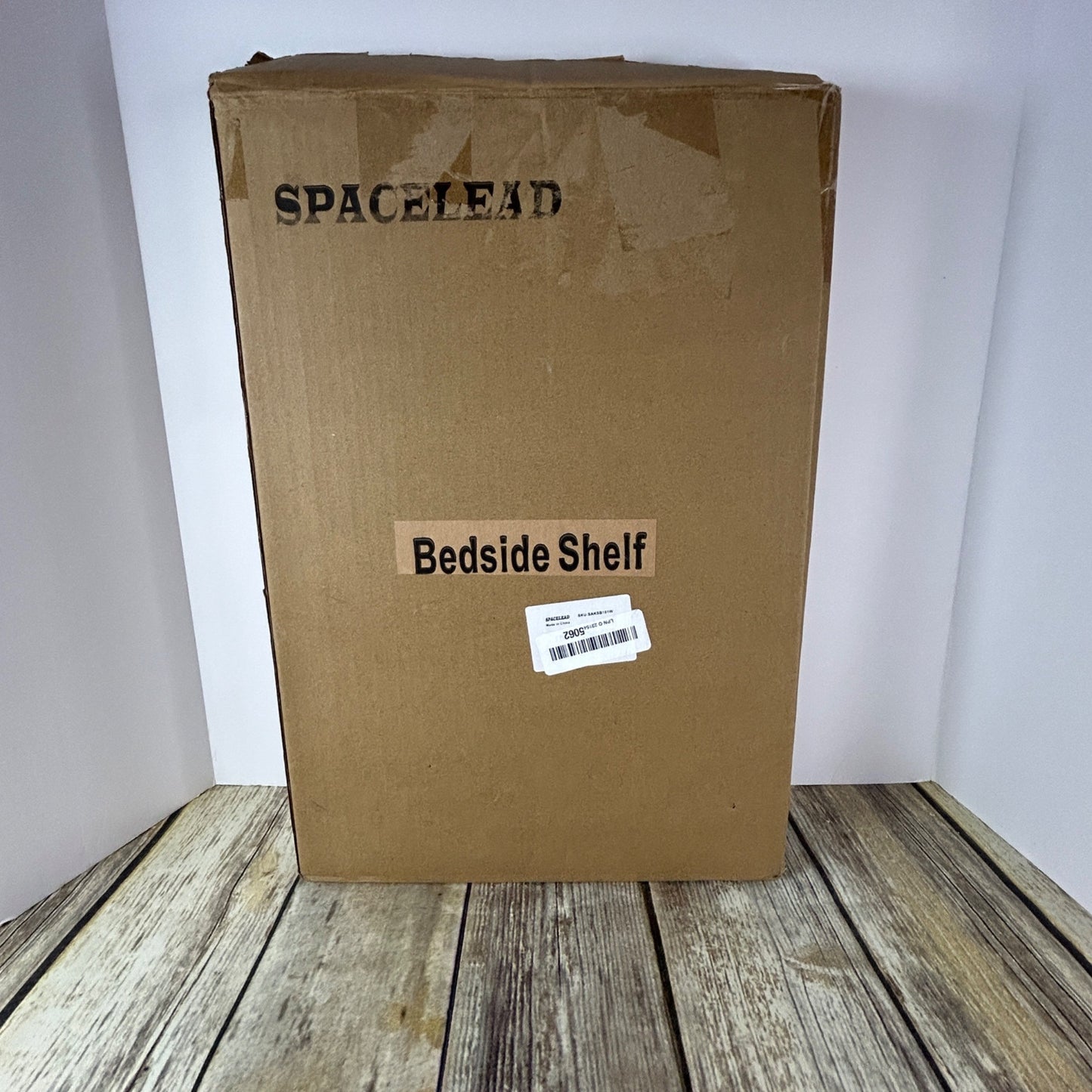 Spacelead Bedside Shelf For Bed & Top Bunk - Clip On Nightstand Snack Organizer & Floating Bed Side Table Tray In White Plastic