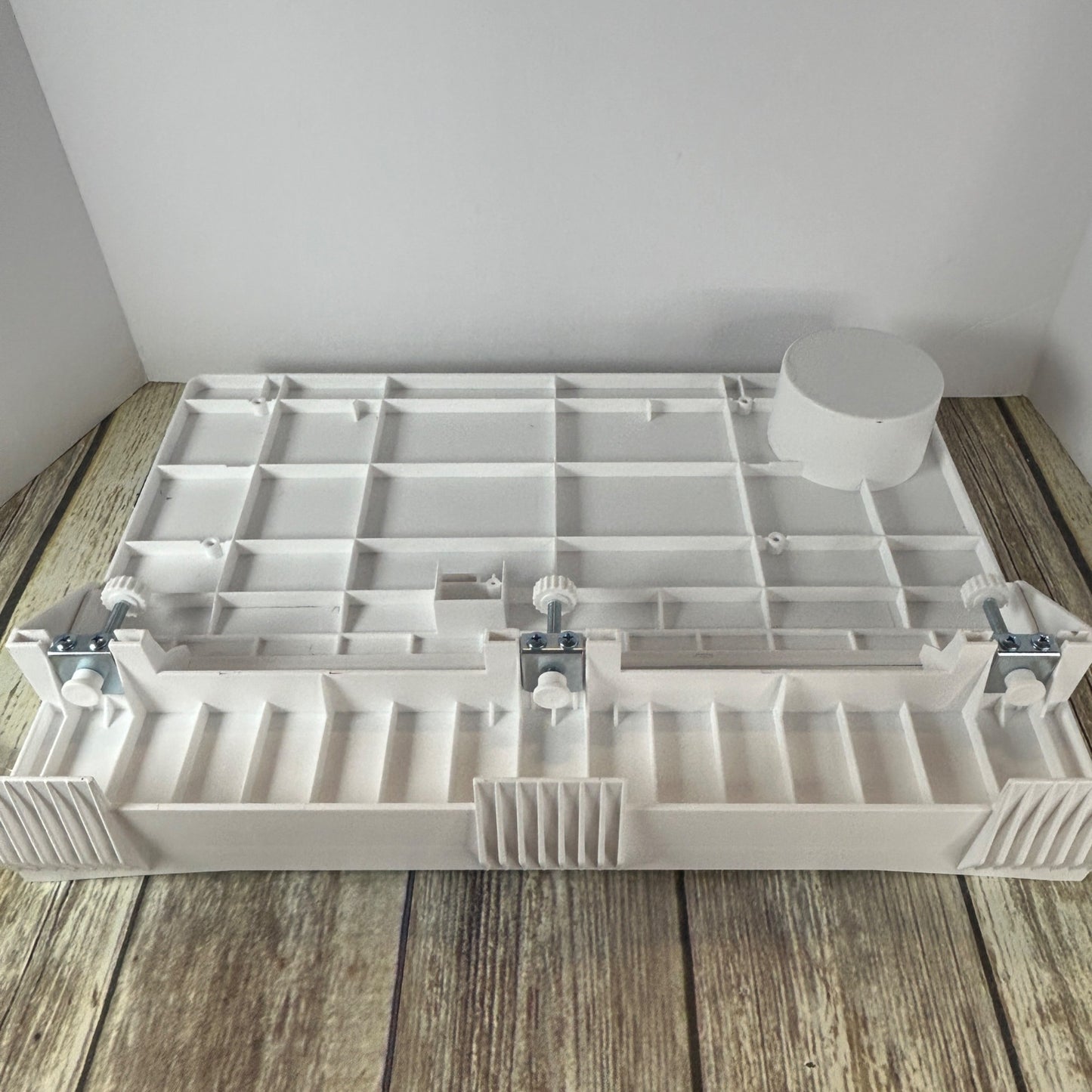 Spacelead Bedside Shelf For Bed & Top Bunk - Clip On Nightstand Snack Organizer & Floating Bed Side Table Tray In White Plastic