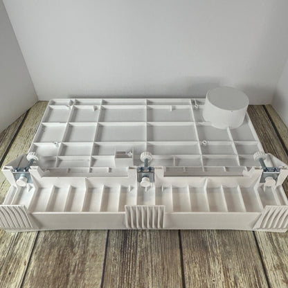 Spacelead Bedside Shelf For Bed & Top Bunk - Clip On Nightstand Snack Organizer & Floating Bed Side Table Tray In White Plastic