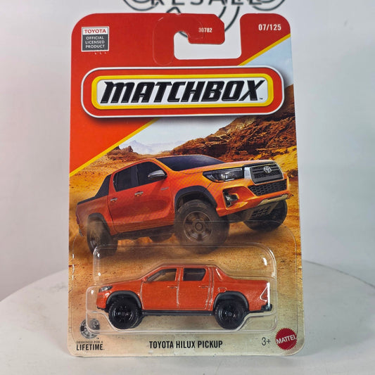 MUST HAVE Matchbox Toyota Hilux Pickup Orange Factory Sealed