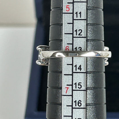 Sterling Silver White Sapphire Wedding Band With 5 Stones