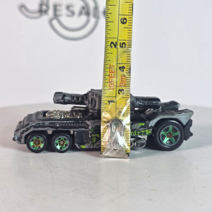 Vintage Hot Wheels Invader Black/Green Tank Diecast Loose