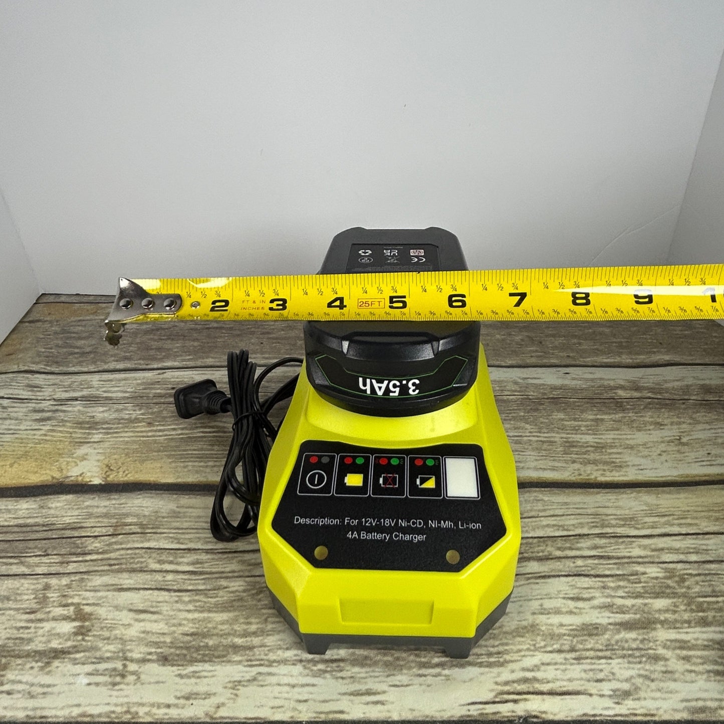 Ultimate RH-P108 Battery Charger Ryobi Rapid Charge Compatible & 1 P107 18V Lithium-Ion 1.5mAh Battery Set