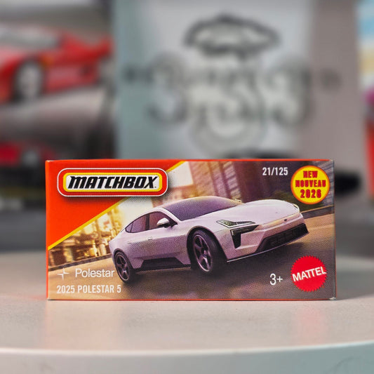 Matchbox 2026 2025 Polestar 5 White 21/125 PowerGrab NIB New EV Casting
