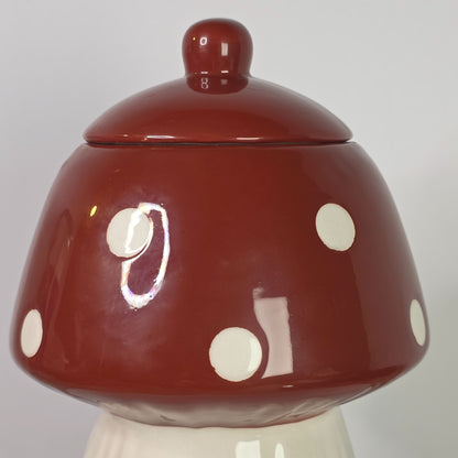 Mushroom Shaped Ceramic Cookie Jar With Lid
