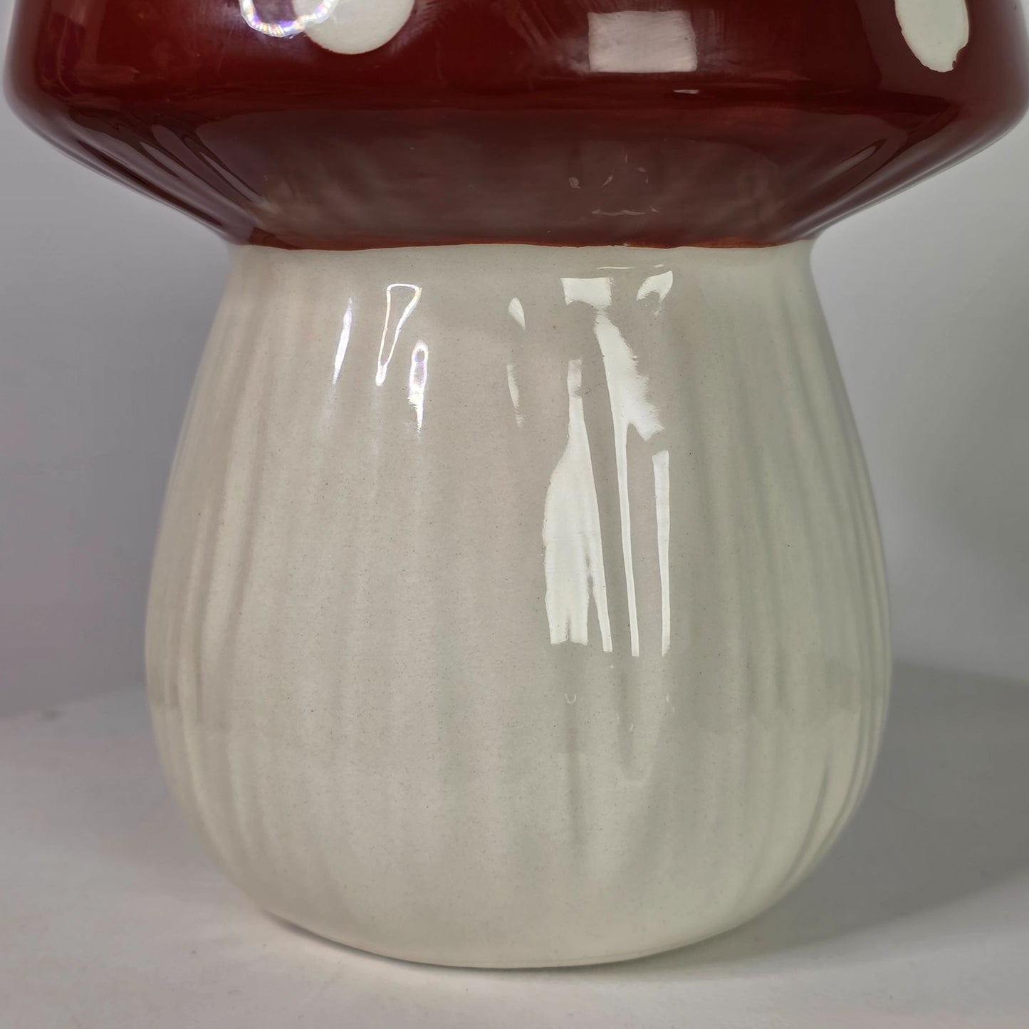 Mushroom Shaped Ceramic Cookie Jar With Lid