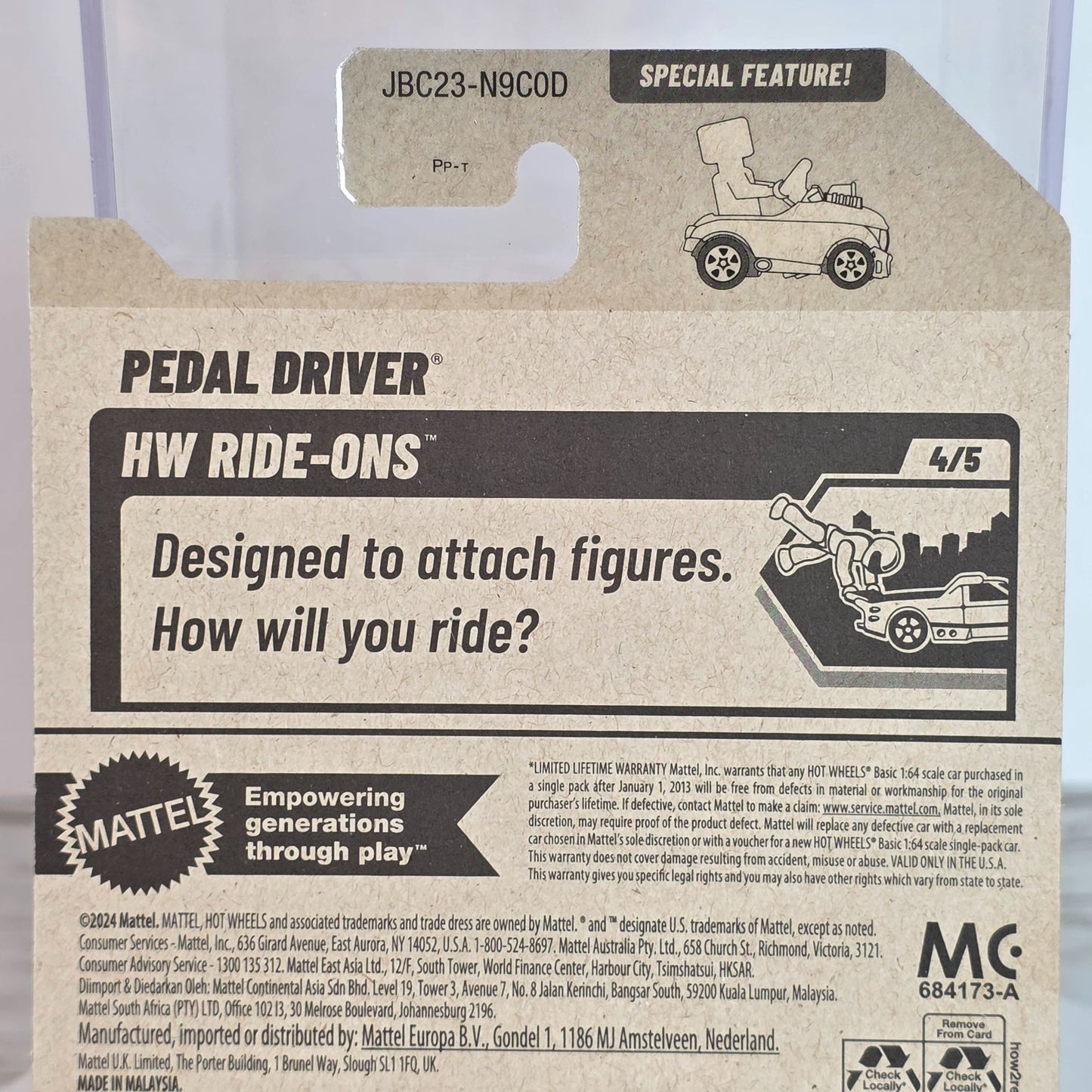 Hot Wheels Pedal Driver TH Red Die-Cast Toy Car 95/250 Limited Edition Netflix Series Special Feature 4/5 Collectible