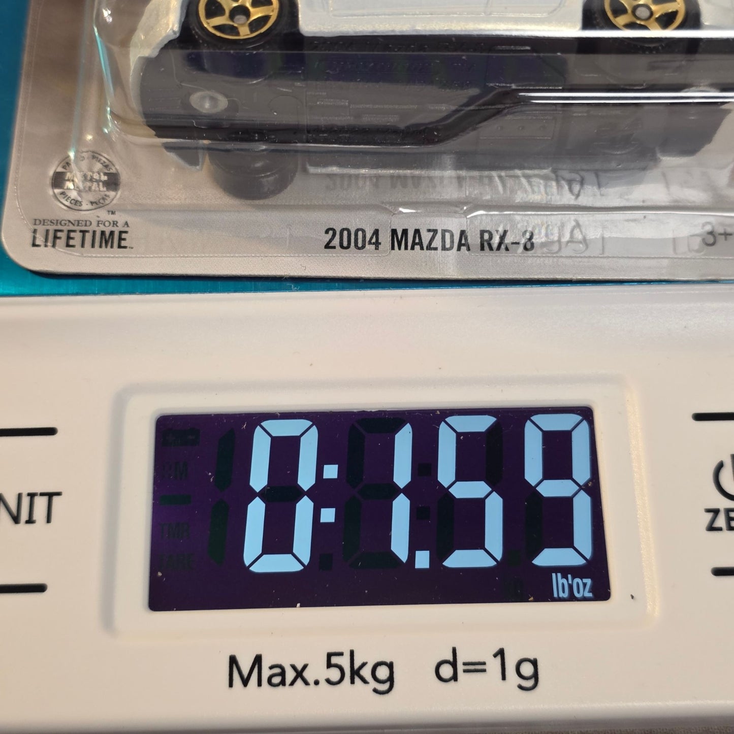 Matchbox 2004 Mazda RX-8 Die-Cast Car 19/125 White With Gold Wheels 30782 Limited Edition For Collectors Ages 3+