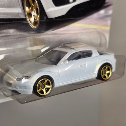 Matchbox 2004 Mazda RX-8 Die-Cast Car 19/125 White With Gold Wheels 30782 Limited Edition For Collectors Ages 3+