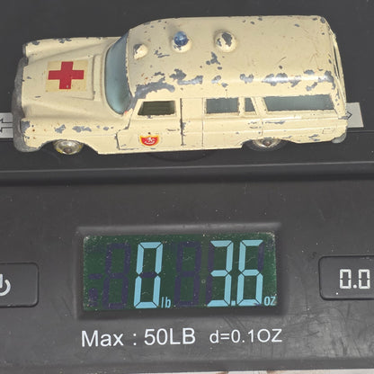 Vintage Lesney Matchbox King Size K-6 Mercedes Benz Binz Ambulance 1:43 Scale Diecast Model