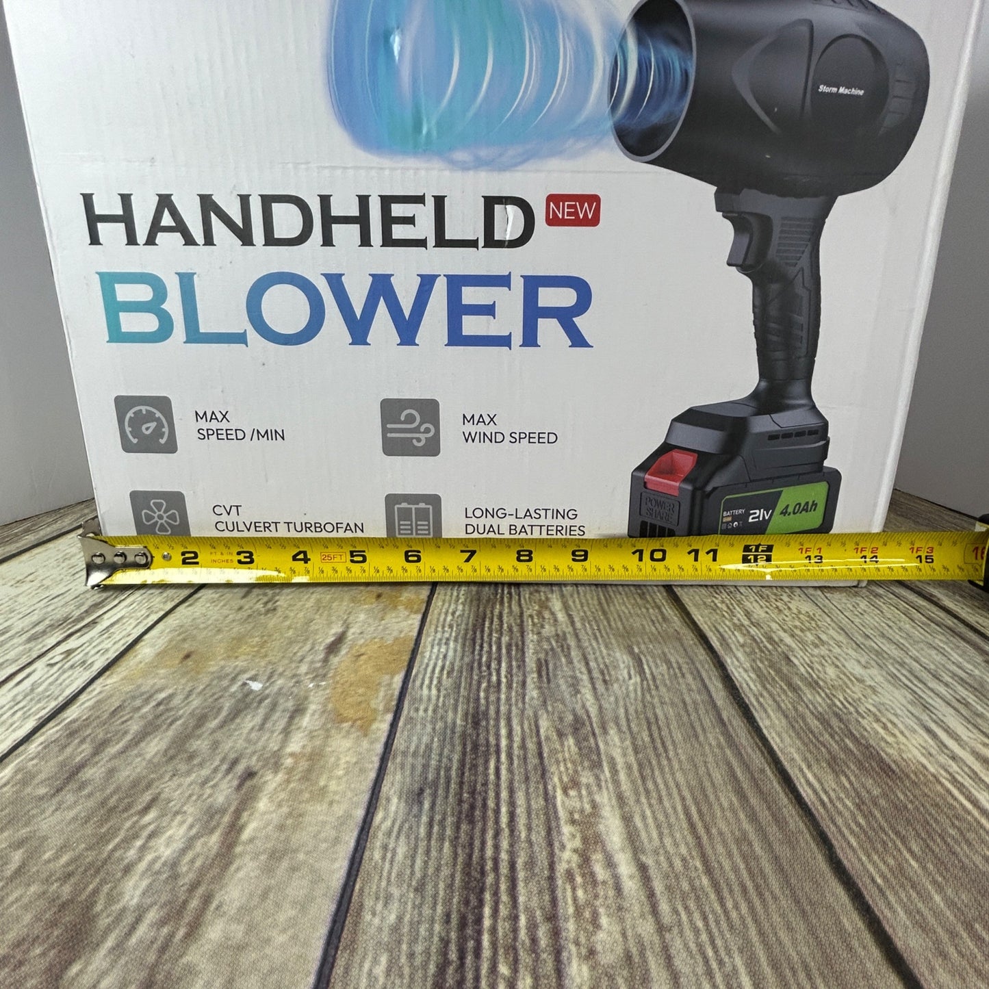 600000RPM Handheld Leaf Blower By YUQUESEN With 2 X 4.0Ah Batteries Charger & Lightweight Cordless Design L