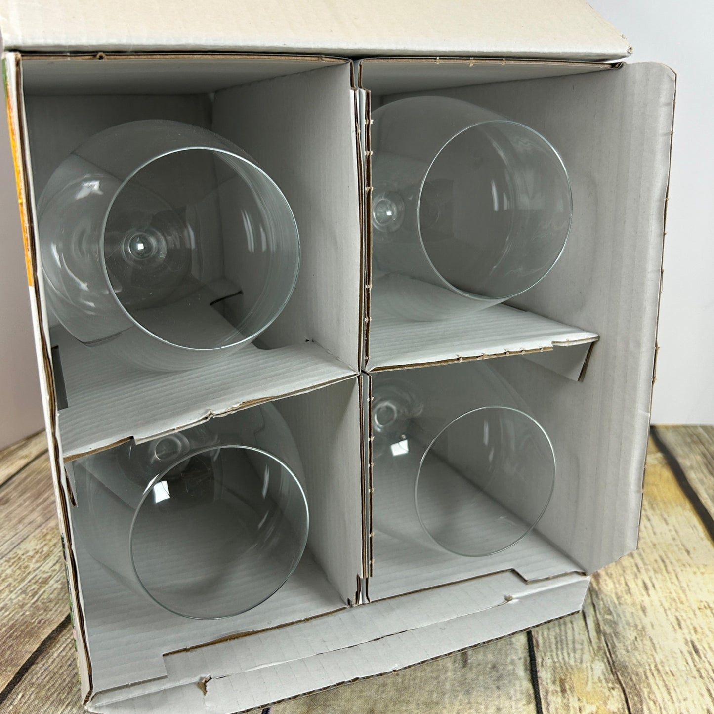 Christian Lacroix Set Of 4 Wine Glasses 22Oz Floral Box Design Elegant Glassware For Entertaining & Dining