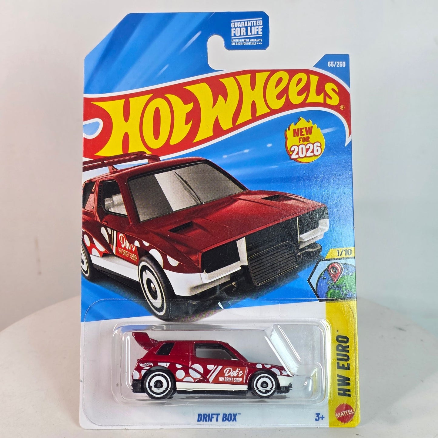 Hot Wheels Drift Box HW Euro Series 1/10 Limited Edition 2026 Red & White Design Collectible Toy Car