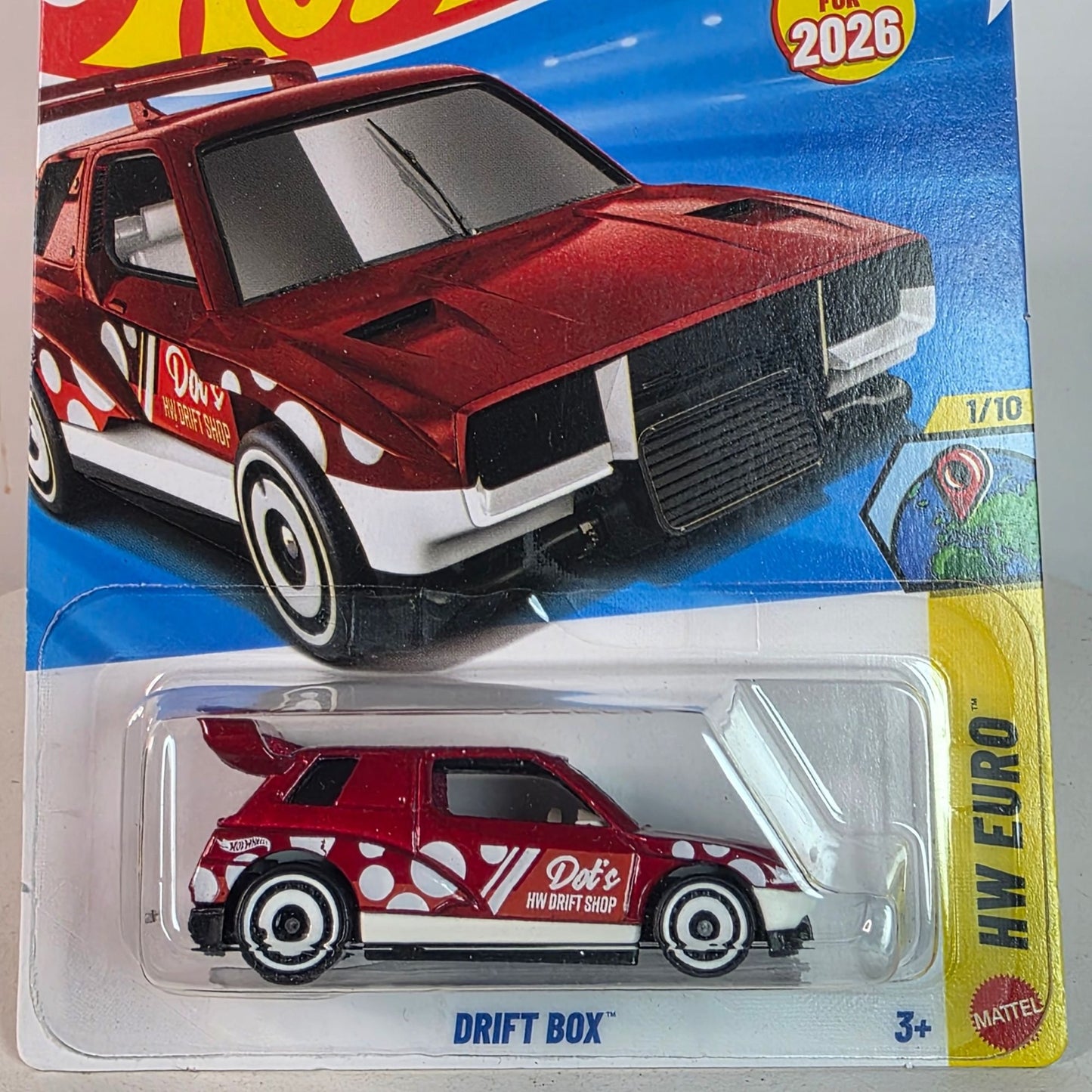 Hot Wheels Drift Box HW Euro Series 1/10 Limited Edition 2026 Red & White Design Collectible Toy Car