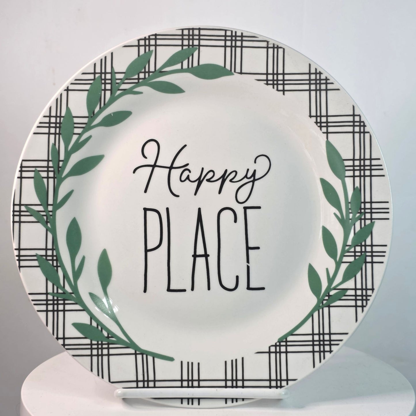 Royal Norfolk "Happy Place" Oval Stoneware Serving Platter (farmhouse style)