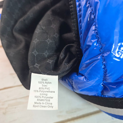 BCBGeneration Two-In-One Blue Quilted Crossbody & Shoulder Bag With Striped Adjustable Strap