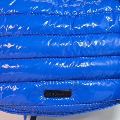 BCBGeneration Two-In-One Blue Quilted Crossbody & Shoulder Bag With Striped Adjustable Strap