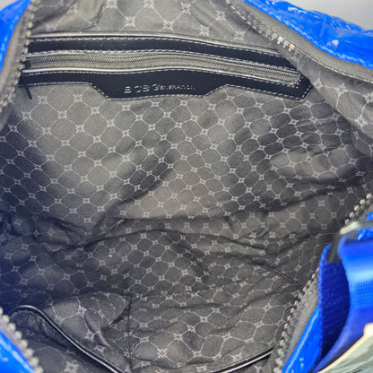 BCBGeneration Two-In-One Blue Quilted Crossbody & Shoulder Bag With Striped Adjustable Strap