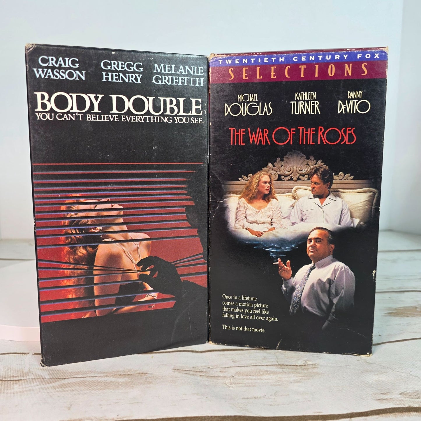 Vintage VHS Movie Lot - Body Double The War Of The Roses Frantic Just Cause Power