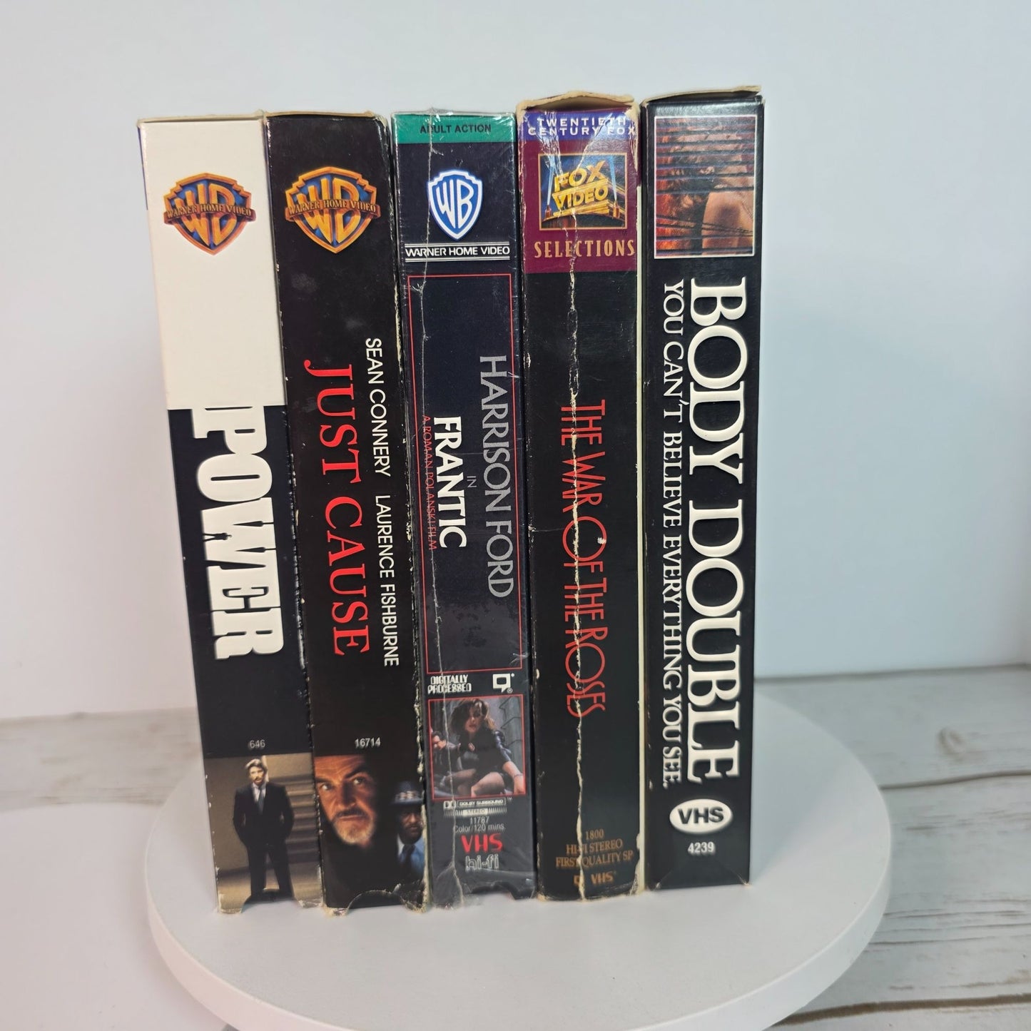 Vintage VHS Movie Lot - Body Double The War Of The Roses Frantic Just Cause Power