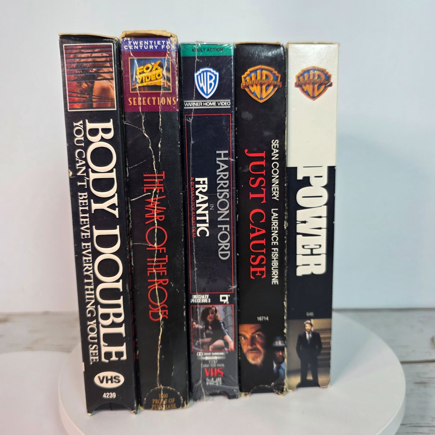 Vintage VHS Movie Lot - Body Double The War Of The Roses Frantic Just Cause Power