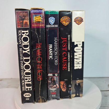 Vintage VHS Movie Lot - Body Double The War Of The Roses Frantic Just Cause Power