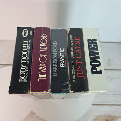 Vintage VHS Movie Lot - Body Double The War Of The Roses Frantic Just Cause Power