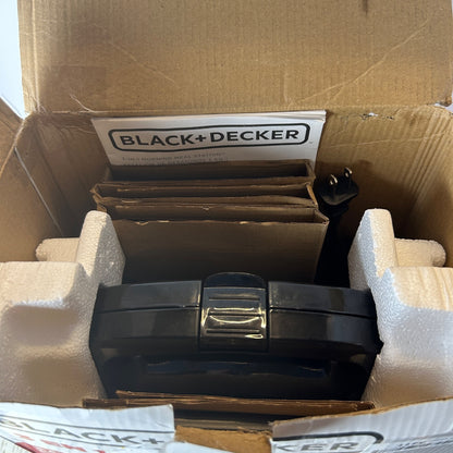 Black+Decker 3-In-1 Compact Waffle Iron Grill & Sandwich Maker With Non-Stick Removable Plates Space Saving Design