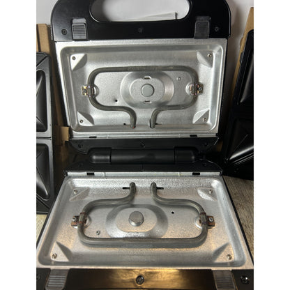 Black+Decker 3-In-1 Compact Waffle Iron Grill & Sandwich Maker With Non-Stick Removable Plates Space Saving Design