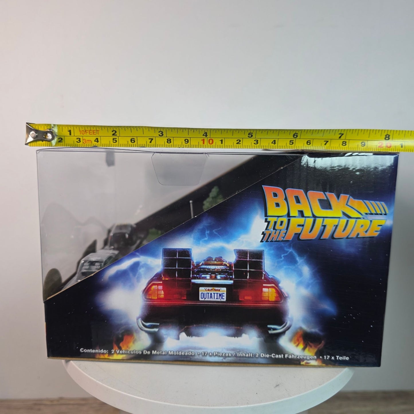 Back To The Future Nano Scene Hill Valley Courthouse Set With Die-Cast Delorean & Time Machine