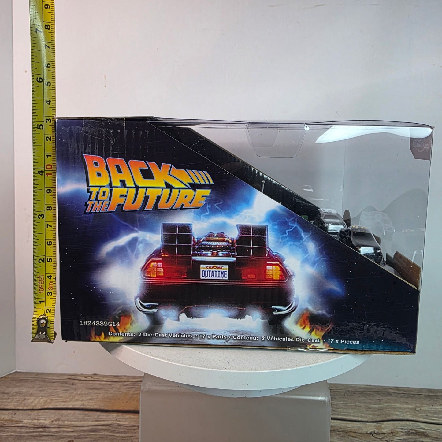 Back To The Future Nano Scene Hill Valley Courthouse Set With Die-Cast Delorean & Time Machine