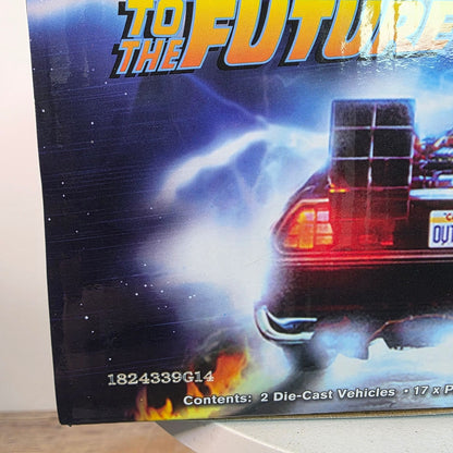 Back To The Future Nano Scene Hill Valley Courthouse Set With Die-Cast Delorean & Time Machine