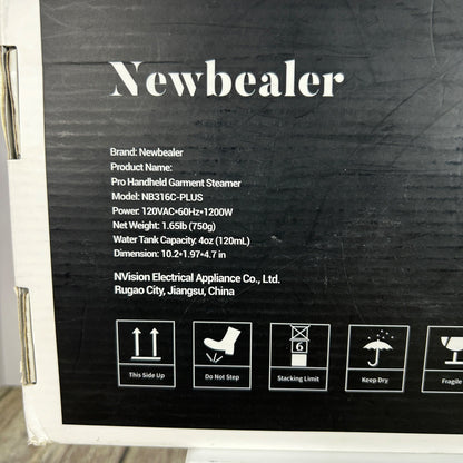 Newbealer Pro Handheld Garment Steamer With Accessories For Clothes & Fabric Wrinkle Removal
