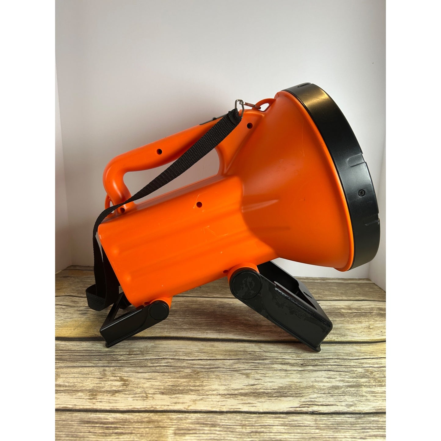 Cyclops S600 Rechargeable Spotlight With Adjustable Stand & Shoulder Strap 12V DC Compatible Bright Beam Durable Plastic Orange & Black