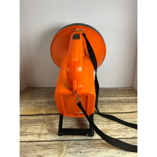 Cyclops S600 Rechargeable Spotlight With Adjustable Stand & Shoulder Strap 12V DC Compatible Bright Beam Durable Plastic Orange & Black